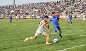لاعبو ناديي الوحدة وحطين في الدوري السوري- 3 من أيار 2022 (نادي الوحدة)