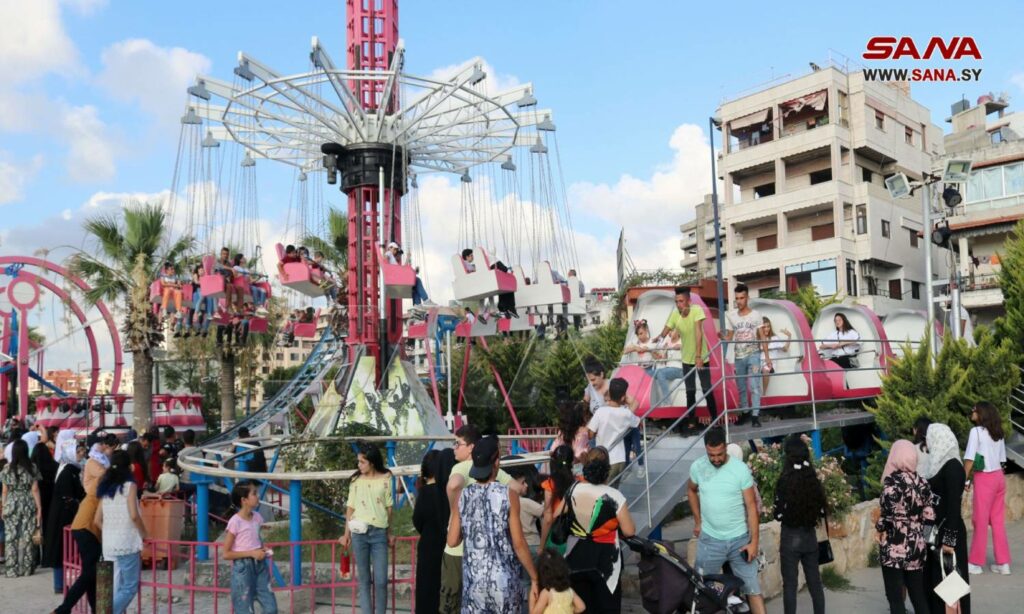 ساحة للعب الأطفال في عيد الأضحى 2022 في مدينة اللاذقية (سانا)