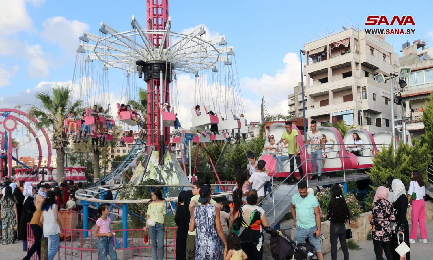 ساحة للعب الأطفال في عيد الأضحى 2022 في مدينة اللاذقية (سانا)