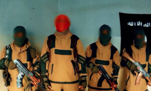 مقاتلون من تنظيم الدولة الإسلامية شمال شرقي سوريا (معرف التنظيم على تيلجرام)