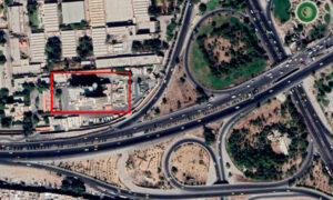 موقع فرع فلسطين المعروف باسم فرع 235  في دمشق (خرائط غوغل)