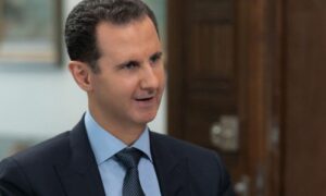 رئيس النظام السوري بشار الأسد خلال مقابلة مع قناة (روسيا اليوم) حزيران 2022 