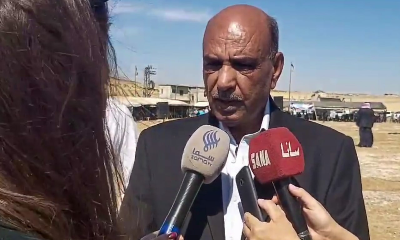 رئيس لجنة "المصالحة" بحمص، طلال شلاش الناصر (لقطة شاشة من مقابلة مع قناة "سما")
