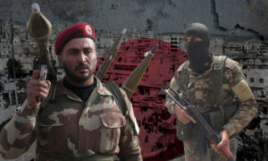 عناصر من هيئة تحرير الشام والجيش الوطني (تعديل عنب بلدي)