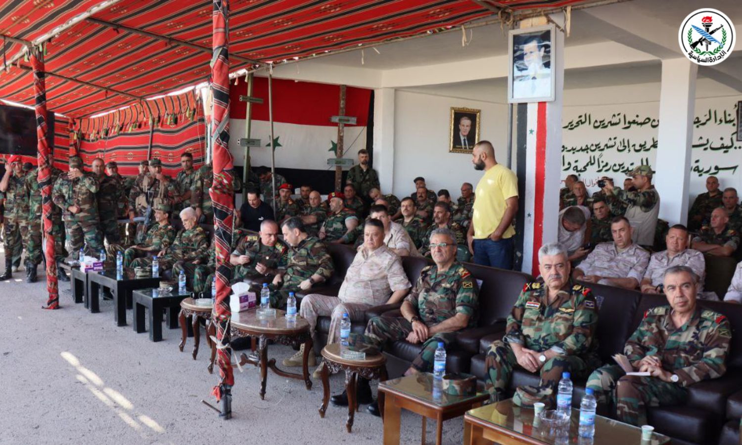 ضباط وأفراد في قوات النظام السوري خلال تدريبات عسكرية- 5 من تشرين الأول 2022 (وزارة الدفاع السورية/ فيس بوك)