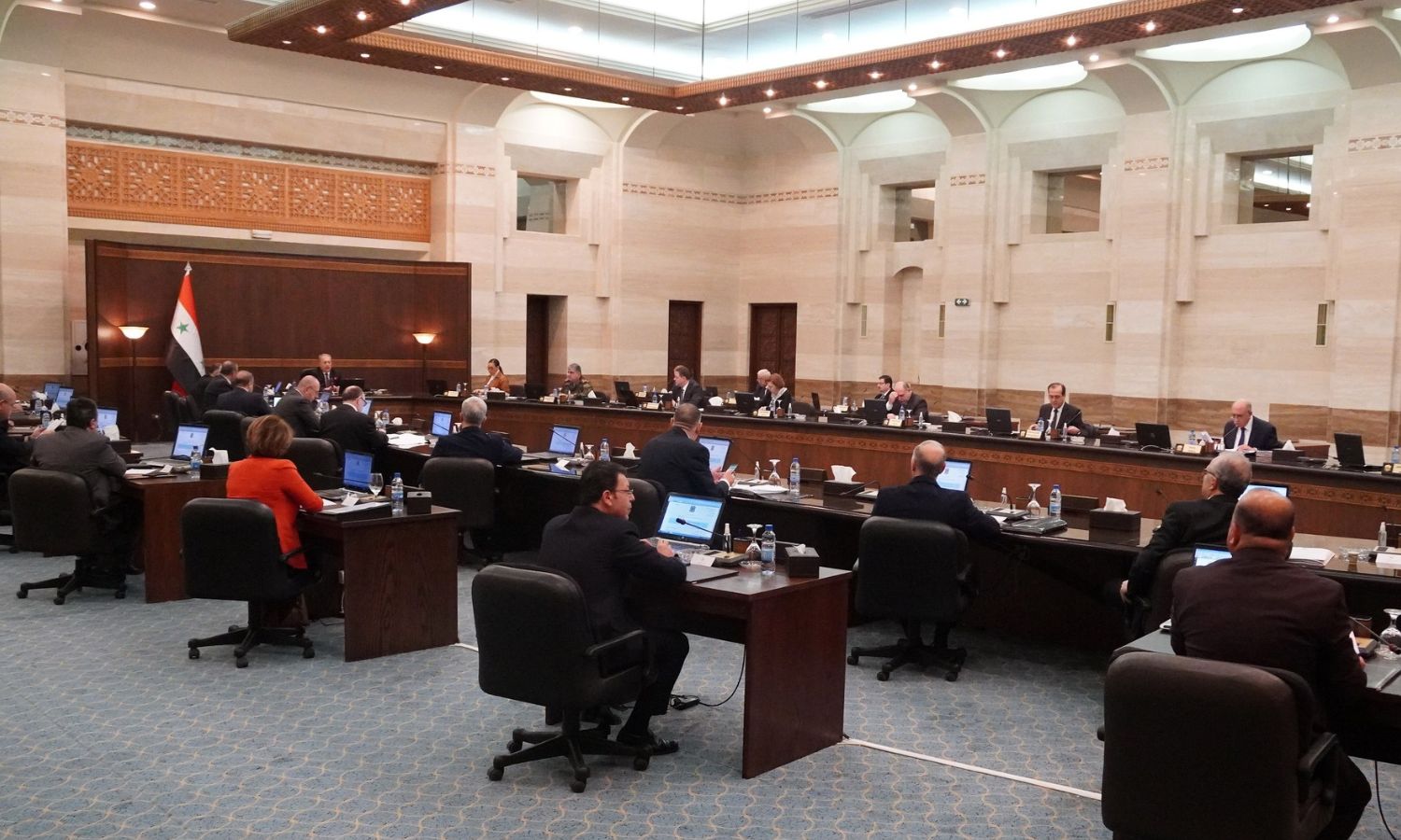 رئيس حكومة النظام حسين عرنوس يرأس جلسة الحكومة_ 29 من تشرين الثاني 2022 (رئاسة مجلس الوزراء)