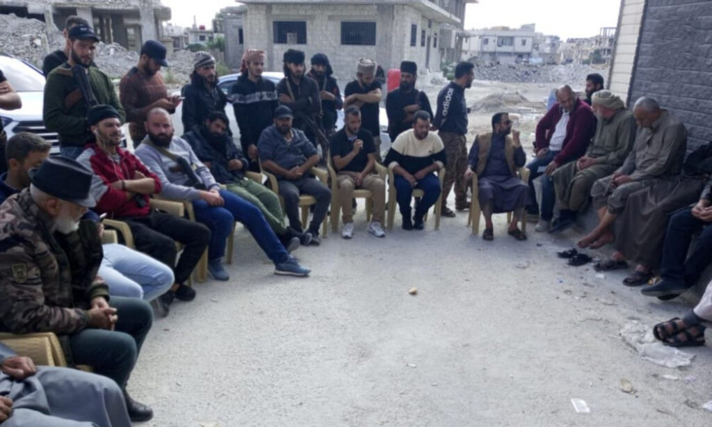 اجتماع وجهاء درعا البلد مع قياديين من اللواء الثامن في مدينة درعا- 7 تشرين الثاني 2022 (درعا 24)