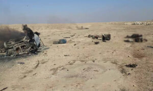 من استهداف سيارة عسكرية لقوات النظام من قبل تنظيم 