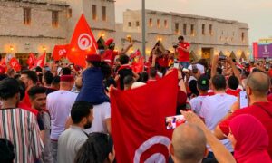 مشجعو المنتخب التونسي في العاصمة القطرية الدوحة - 11 من تشرين الثاني 2022 (Tunisie Football)