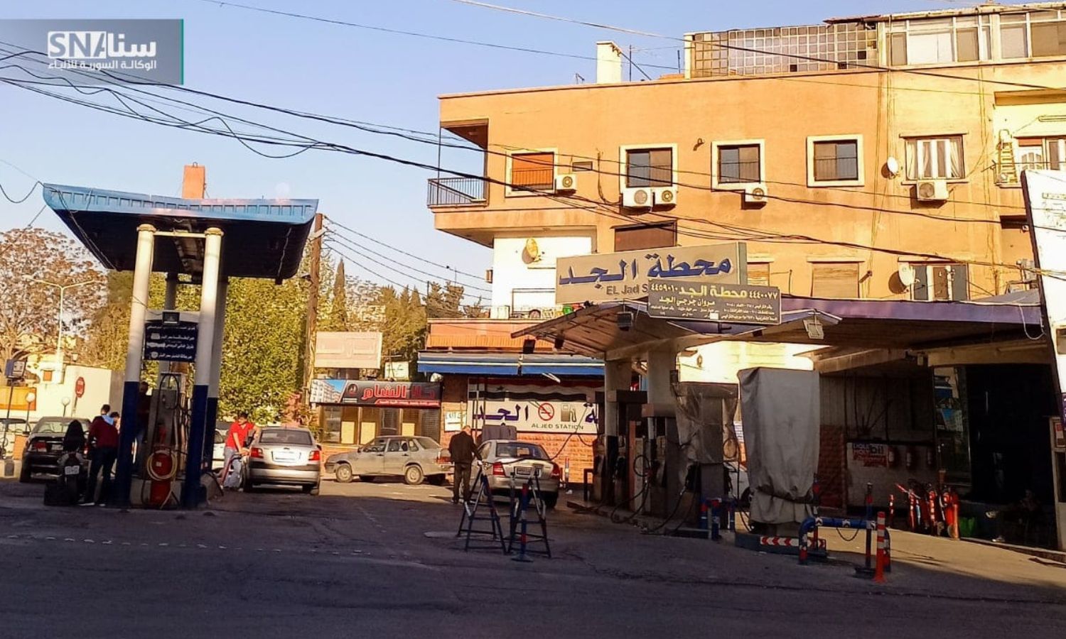 محطة "الجد" لبيع المحروقات في العاصمة دمشق في حزيران 2022 (سنا)