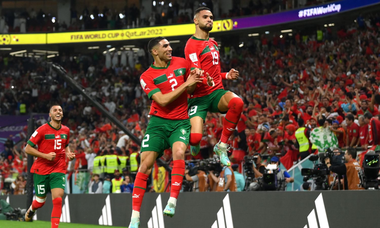 الهدف الأول للمغرب في مباراته ضد البرتغال في 10 من كانون الأول 2022 (FIFA)