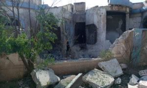 منزل القيادي في تنظيم الدولة الإسلامية أبو عبد الرحمن العراقي الذي فجرته فصائل المعارضة في مدينة جاسم شمالي درعا- 13 كانون الأول 2022 (درعا 24)