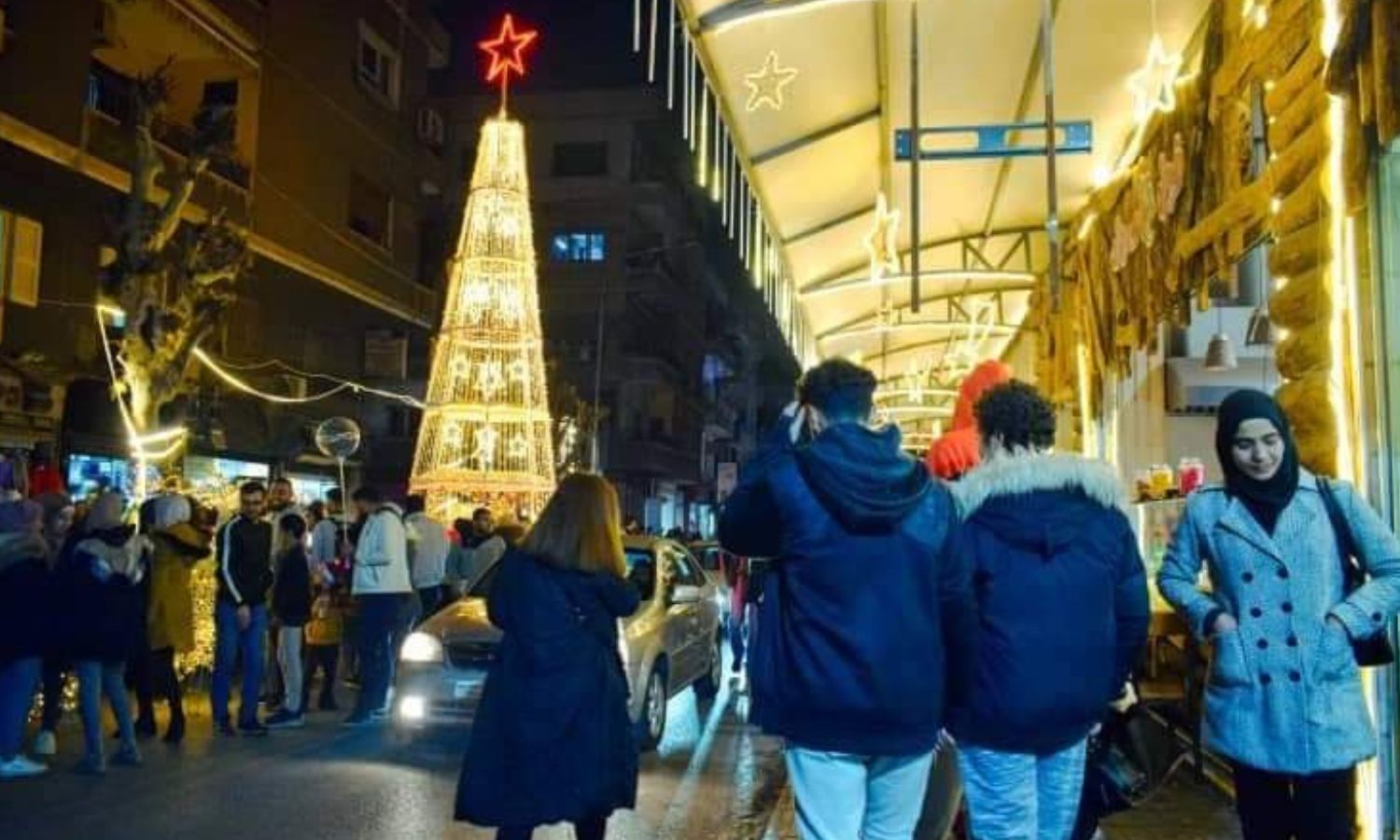 احتفالات رأس السنة في العاصمة دمشق_ 1 من كانون الثاني 2023 (العدسة السورية/ تويتر)