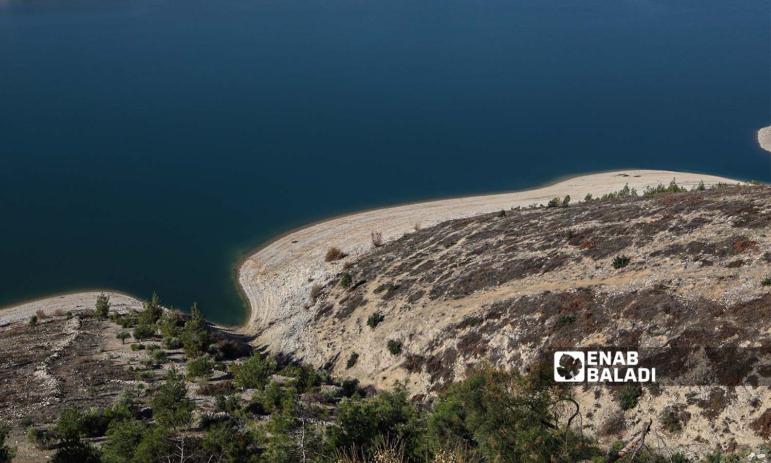 بحيرة ميدانكي في عفرين شمالي سوريا - 15كانون الثاني 2023 (عنب بلدي/أمير خربطلي)