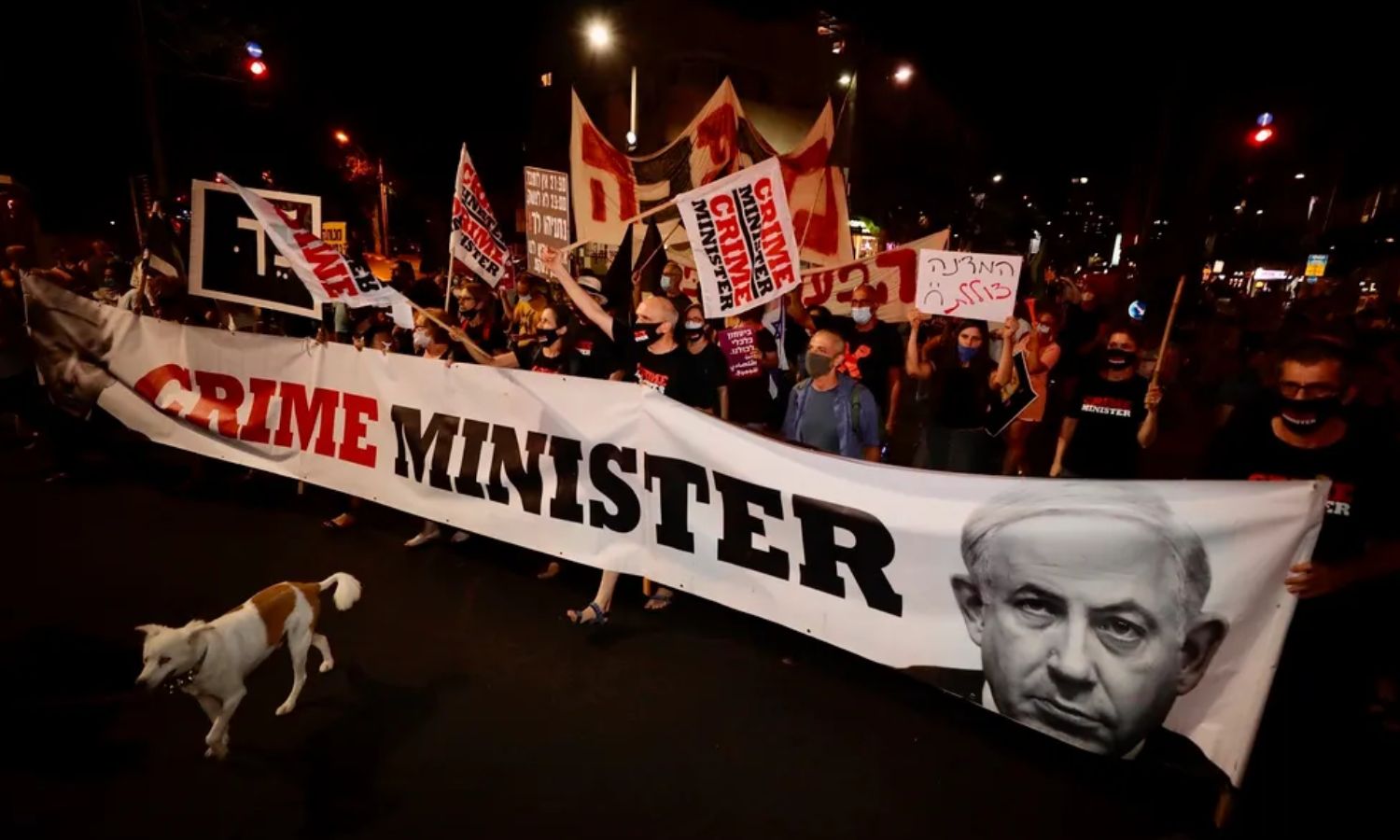 مظاهرة ضد نتنياهو في إسرائيل- 31 تشرين الأول 2020 (AP)