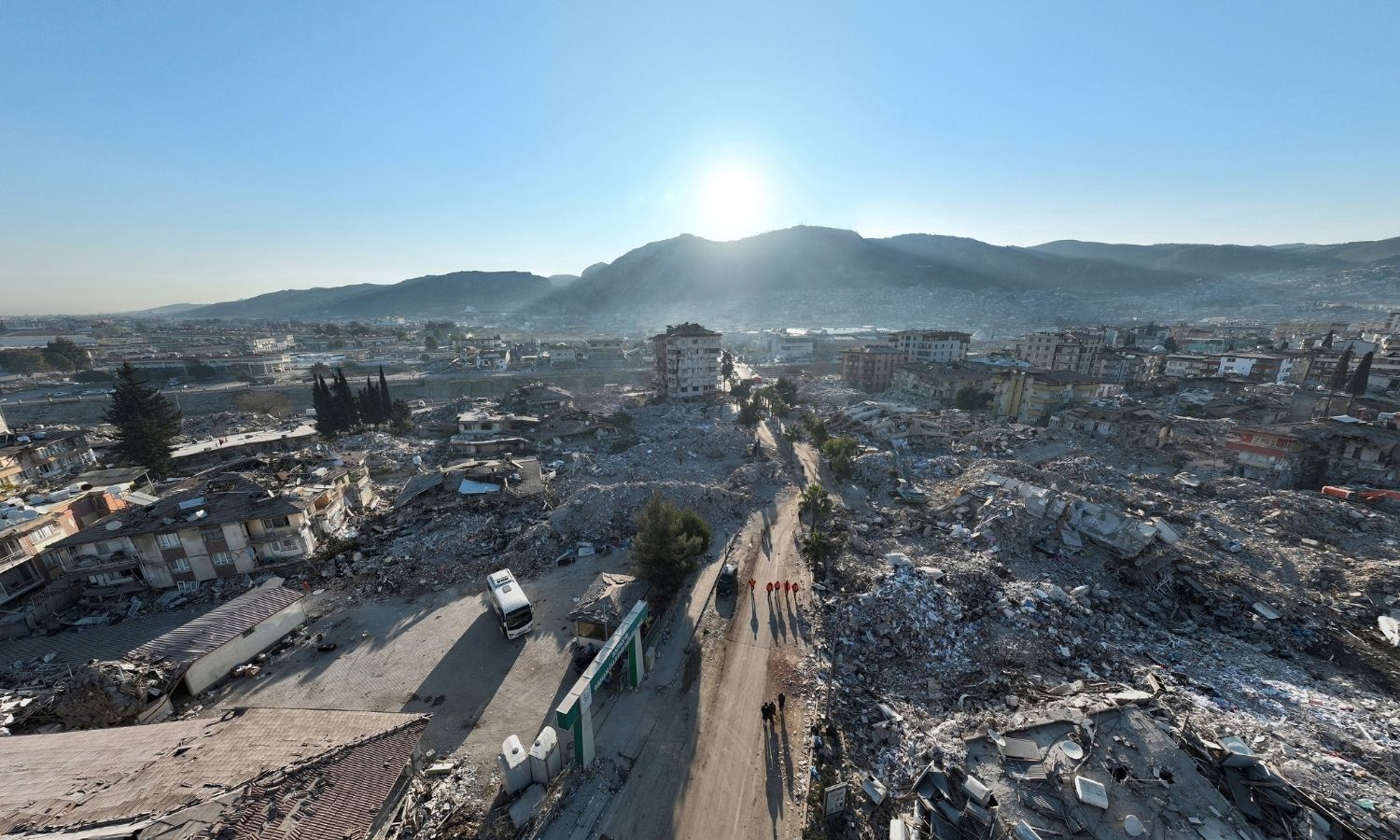 تصوير جوي للدمار جراء الزلزال في هاتاي- 14 شباط 2023 (İHA)