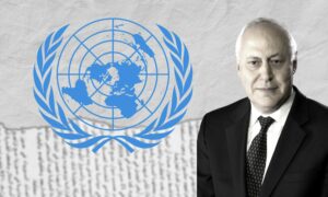 المنسق المقيم للأمم المتحدة ومنسق الشؤون الإنسانية في سوريا المصطفى بن المليح- (تعديل عنب بلدي)