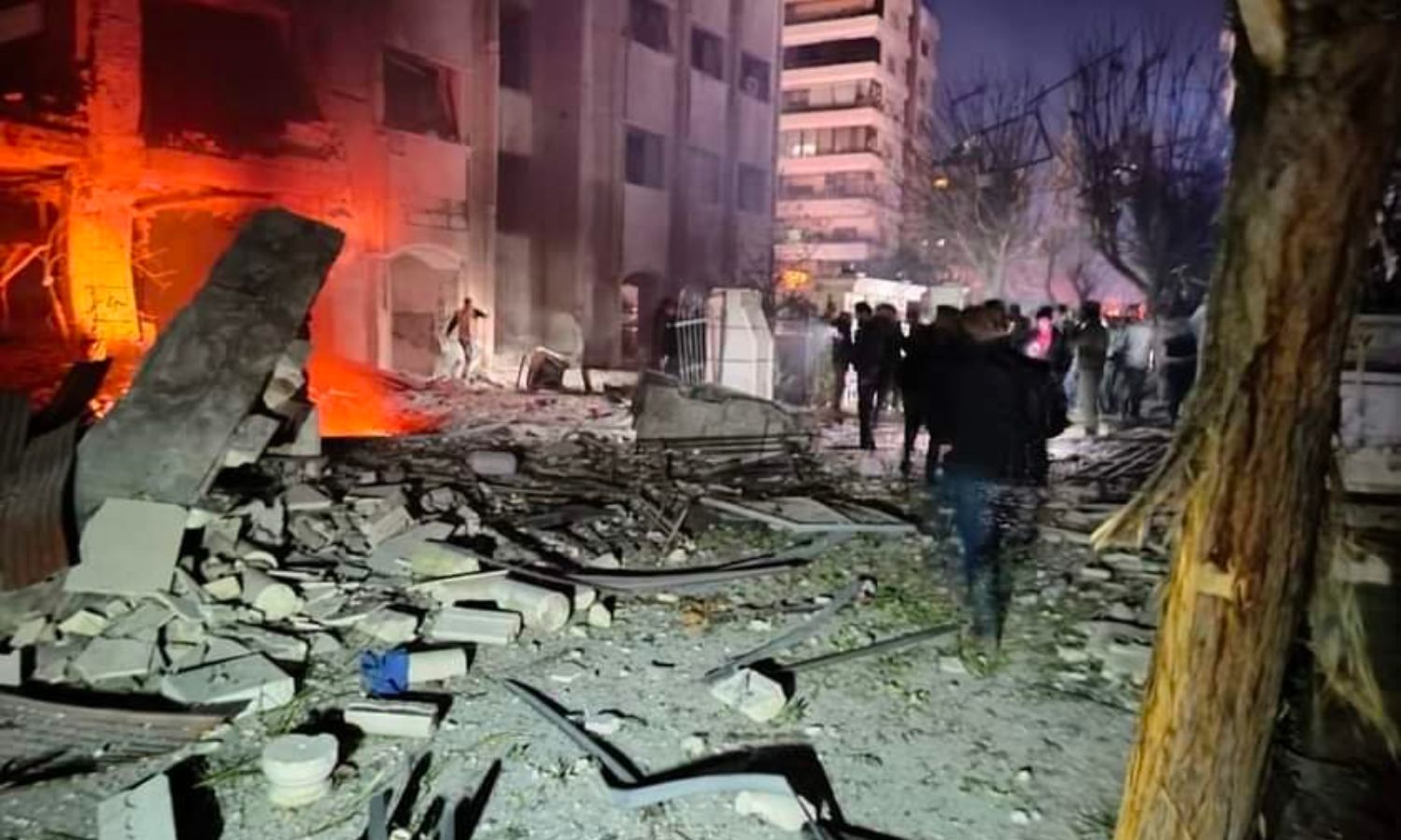 آثار قصف استهدف حي كفرسوسة وسط دمشق - 19 شباط 2023 (MY SYRIA)