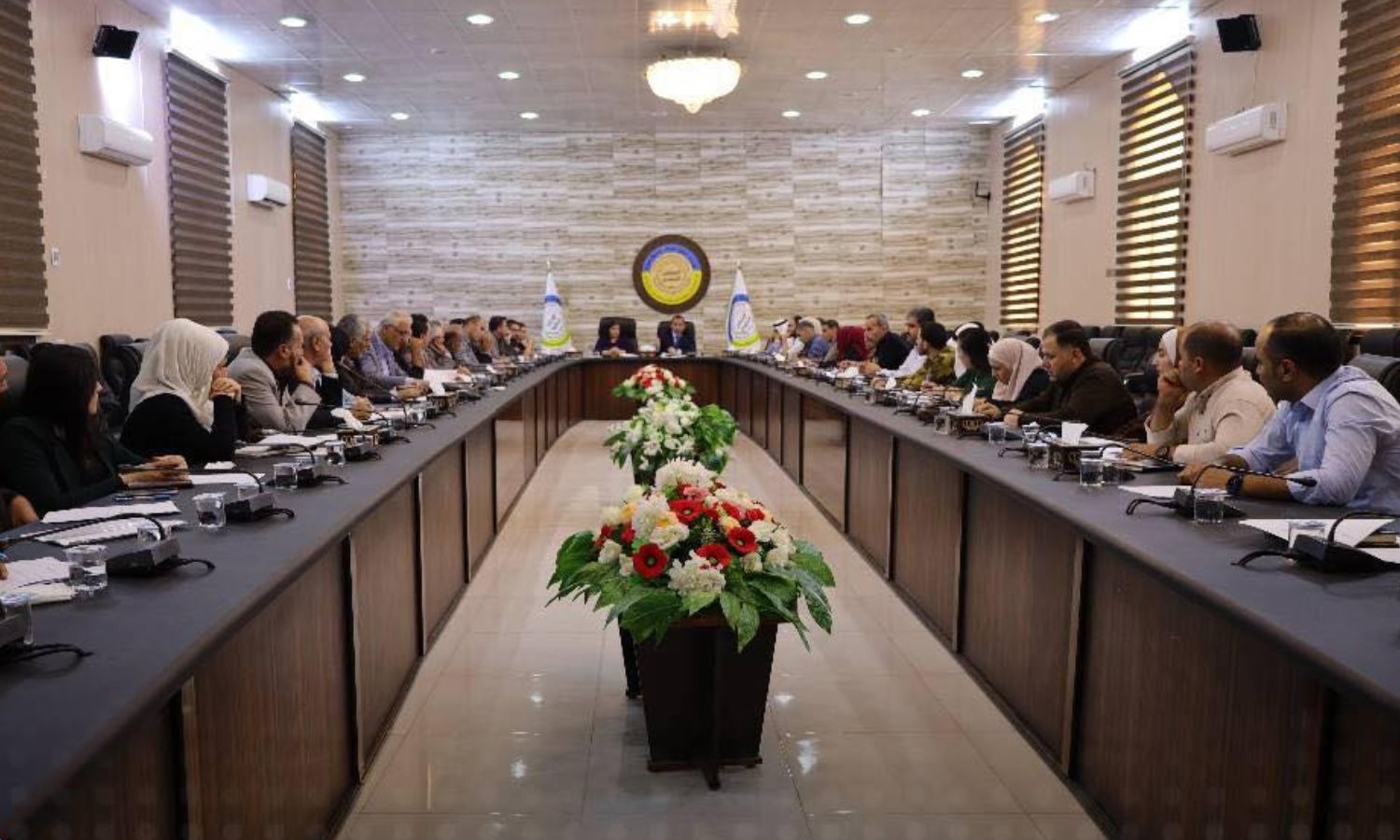 اجتماع الهيئة الرئاسية للمجلس التنفيذي في "الإدارة الذاتية" لشمال شرقي سوريا_ 28 من تشرين الأول 2022 (الإدارة الذاتية/ فيس بوك)