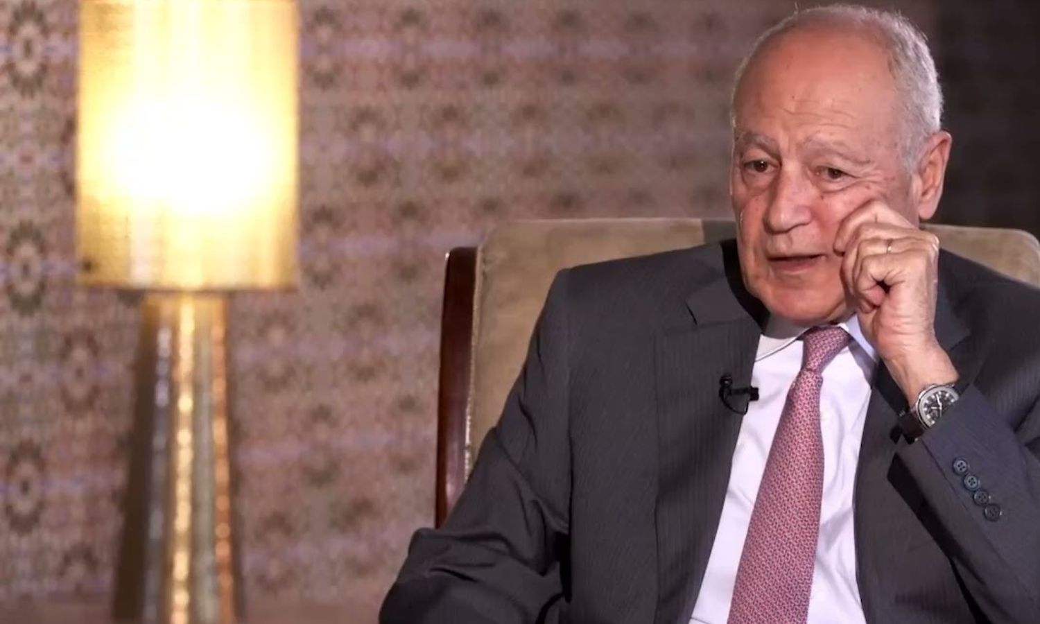 الأمين العام لجامعة الدول العربية أحمد أبو الغيط 25 نيسان 2023 (تلفزيون الجديد)