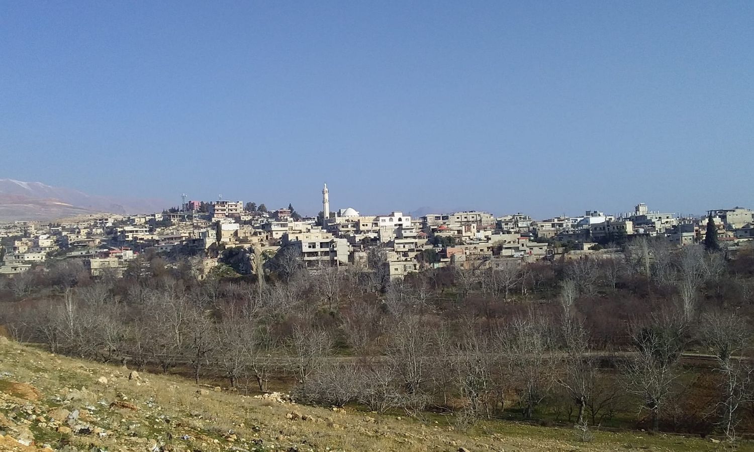 بلدة بيت جن بريف دمشق الجنوبي الغربي- 30 من كانون الثاني 2023 (عروس جبل الشيخ/ فيس بوك)