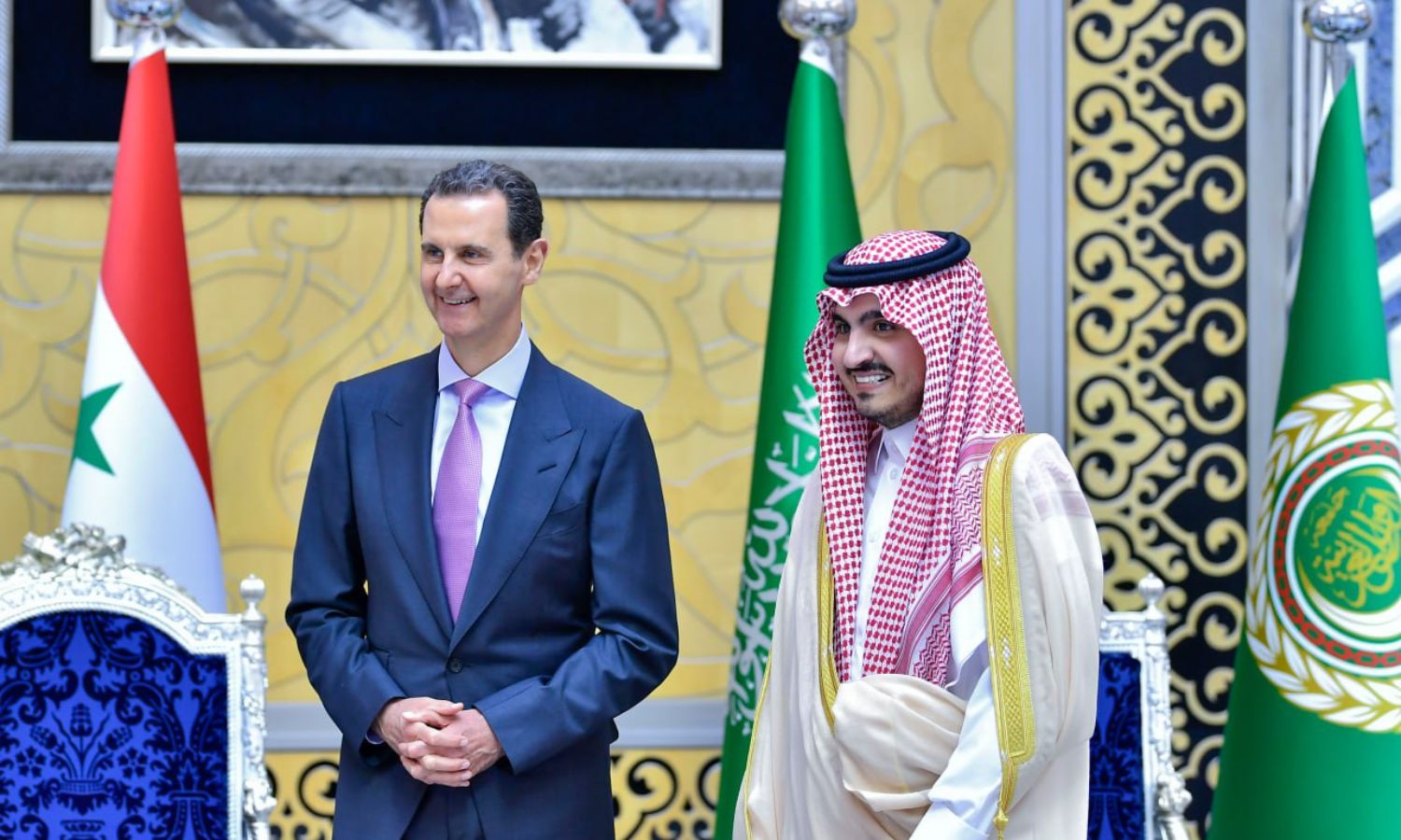 الأسد في السعودية لأول مرة خلال الثورة السورية- 18 من أيار 2023 (سانا)