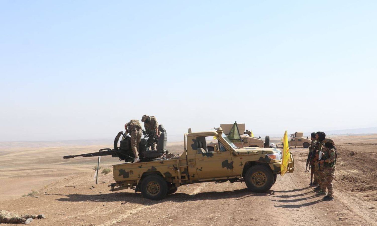 تدريبات عسكرية لـ"قوات سوريا الديمقراطية" (قسد) مع قوات التحالف الدولي بريف الحسكة- أيلول 2022 (SDF)