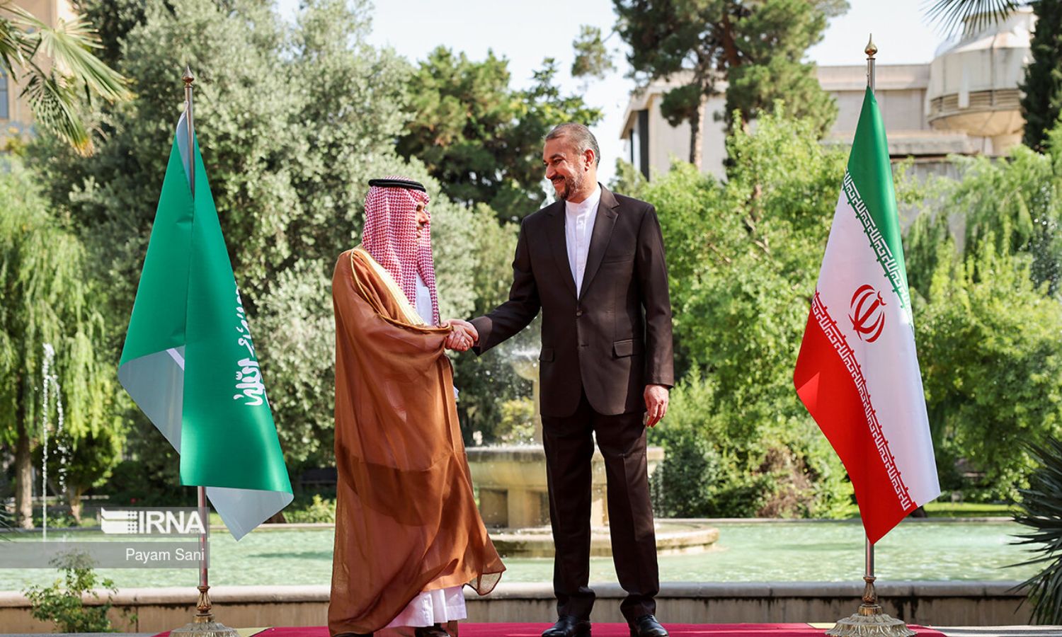 وزير الخارجية السعودي في زيارته الأولى إلى طهران بعد استئناف علاقات البلدين- 17 من حزيران 2023 (وكالة مهر)