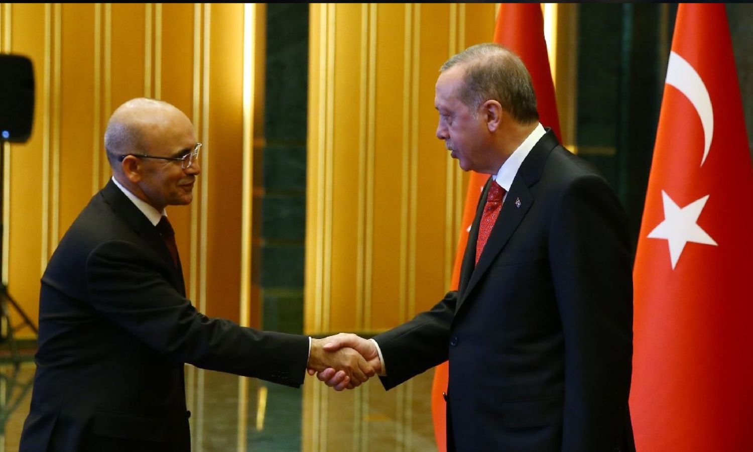 محمد شيمشك والرئيس التركي أردوغان (صحيفة بيرغون التركية)