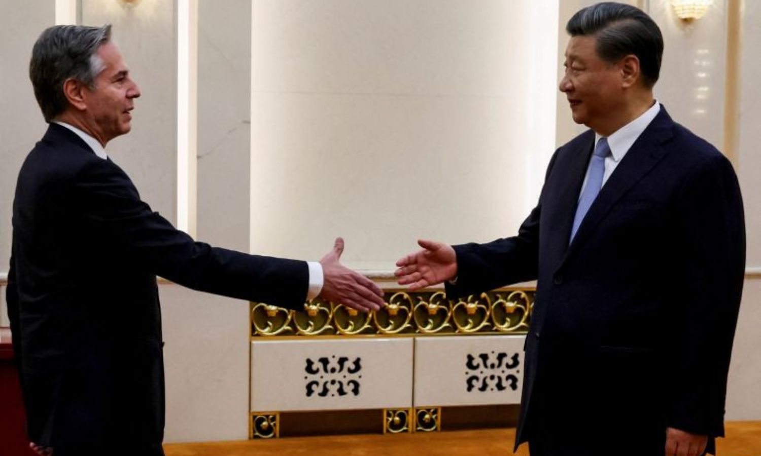 وزير الخارجية الأمريكي أنتوني بلينكن في زيارة هي الأولى لوزير خارجية أمريكي إلى الصين منذ خمس سنوات 19 حزيران 2023 (رويترز)