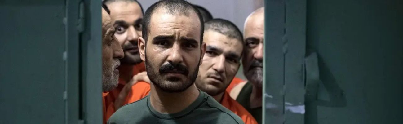 سجن في الحسكة حيث يحتجز آلاف الرجال المتهمين ببالانتماء والقتال مع تنظيم "الدولة الإسلامية"- 2019 (AFP)
