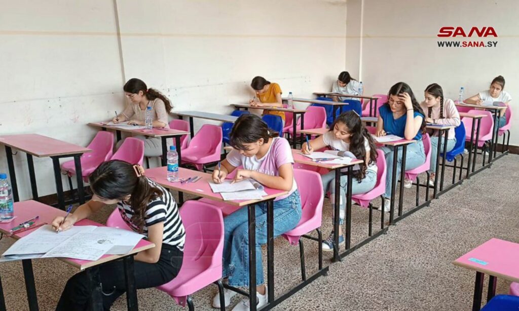 من امتحانات شهادة التعليم الأساسي في مناطق سيطرة النظام السوري- 8 من حزيران 2023 (سانا)