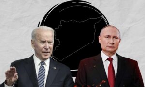 الرئيسان الأمريكي جو بايدن، والروسي فلاديمير بوتين (تعديل عنب بلدي)
