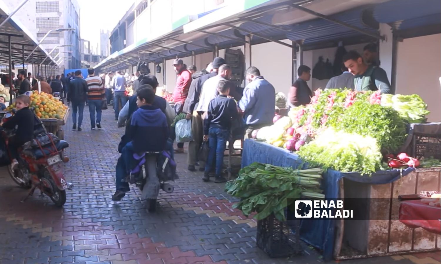 سوق "الهال" في مدنية إدلب شمالي سوريا- كانون الأول 2022 (عنب بلدي/ أنس الخولي)