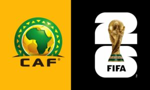شعار كأس العالم 2026 وشعار الاتحاد الإفريقي لكرة القدم (تعديل عنب بلدي)