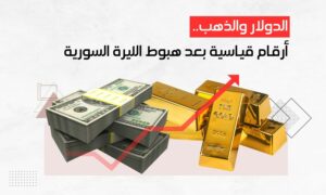 الدولار والذهب.. أرقام قياسية بعد هبوط الليرة السورية