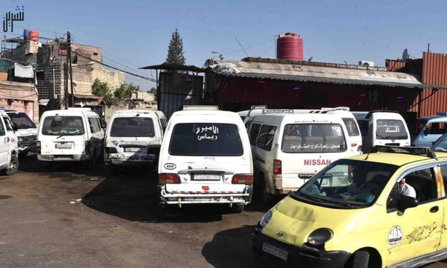 إضراب سائقي السرافيس في العاصمة السورية دمشق بسبب عدم إصدار تعرفة جديدة للركوب تزامنًا مع رفع أسعار المازوت- 16 من آب 2023 (تشرين)