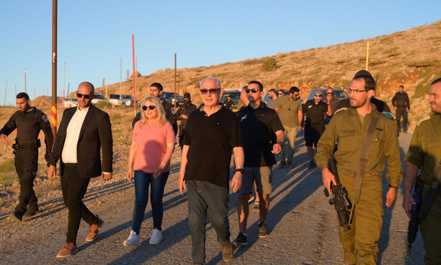 نتنياهو يزور الجولان المحتل برفقة زوجته- 9 من آب 2023 (مكتب رئيس الوزراء الإسرائيلي)