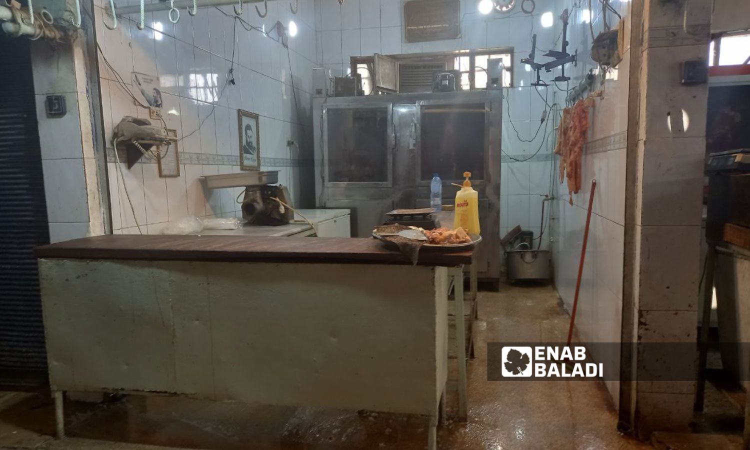 محل لبيع اللحوم في مدينة القامشلي- 8 من آب 2023 (عنب بلدي/ ريتا أحمد)
