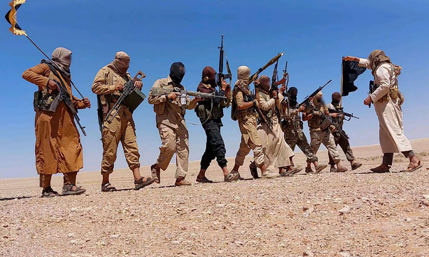 مقاتلون من تنظيم الدولة يعلنون بيعتهم لزعيم التنظيم الجديد- 8 من آب 2023 (معرف التنظيم الرسمي عبر تيلجرام)