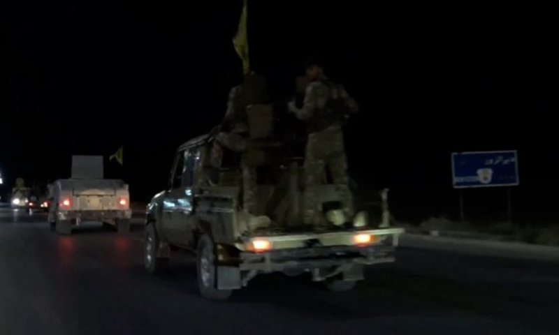 قوات عسكرية من قسد تتجه نحو دير الزور للمشاركة بالعملية الأمنية ضد مجلس دير الزور العسكري- 28 من آب 2022 (قوات سوريا الديمقراطية)