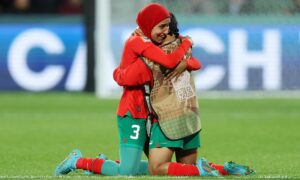 فرحة سيدات المغرب بالتأهل إلى دور الـ16 من كأس العالم لكرة القدم (FIFA Women's World Cup)
