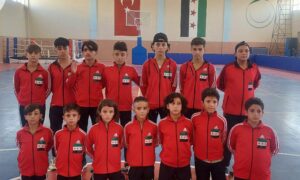 منتخب أشبال إدلب لرياضة الجودو قبيل انطلاقهم إلى تركيا للمشاركة ببطولة 