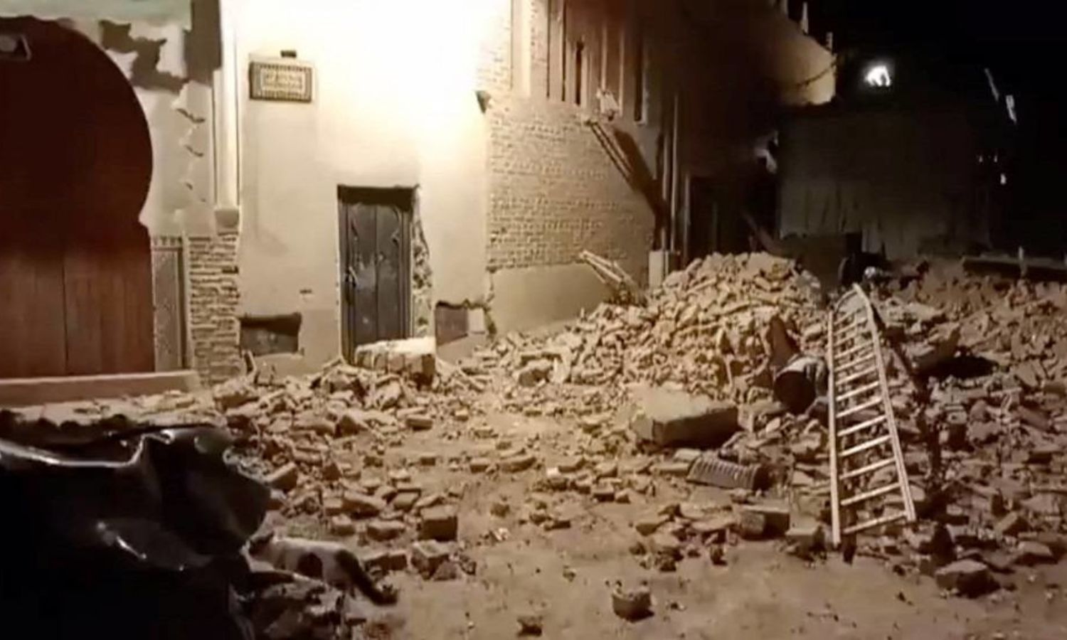 آثار الدمار جراء الزلزال في المغرب- 9 من أيلول 2023 (رويترز)