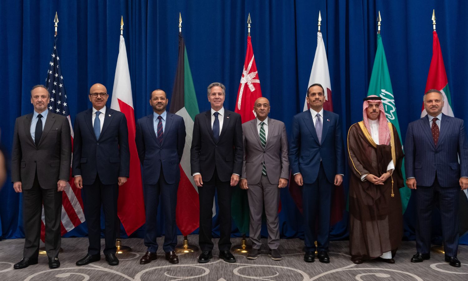 وزير الخارجية الأمريكي يجتمع مع وزراء خارجية دول مجلس التعاون الخليجي- 18 من أيلول 2023 (الخارجية السعودية)
