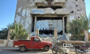 حاجز "البريد" بعد انسحاب قوات النظام في حي درعا البلد بمدينة درعا- 14 من أيلول 2023 (عنب بلدي/ سارة الأحمد)