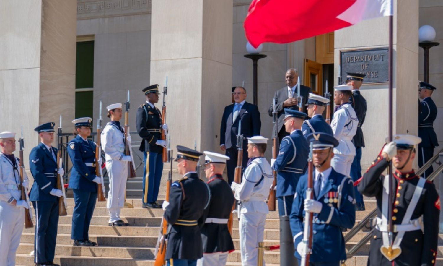 وقعت أمريكا والبحرين اتفاقية أمنية واسعة في ظل تعزيزات واشنطن في المنطقة 15 من أيلول 2023 (وكالة الأنباء البحرينية)