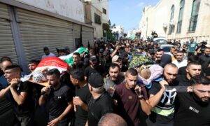 تشييع قتلى فلسطينيين في مخيم جنين 20 من أيلول 2023 (وكالة الأنباء الفلسطينية)