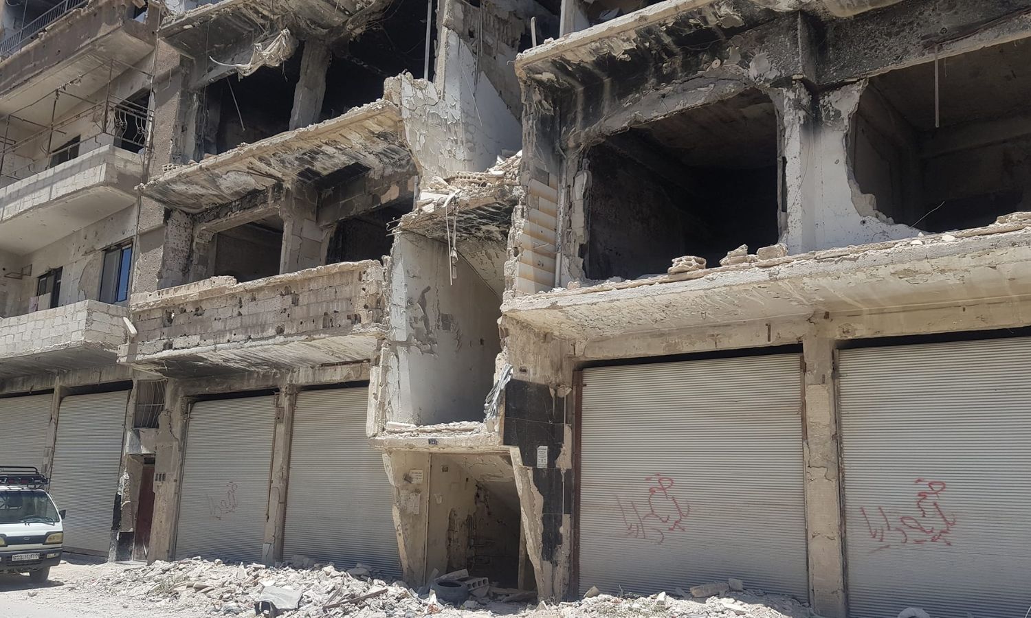 أبنية مهدمة في مدينة داريا بريف دمشق- 2022 (المجلس المحلي لمدينة داريا)