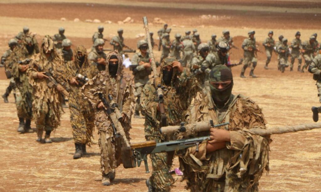 مقاتلون في "الجيش الوطني السوري" في ريف حلب- 29 من آب 2023 (وزارة الدفاع)